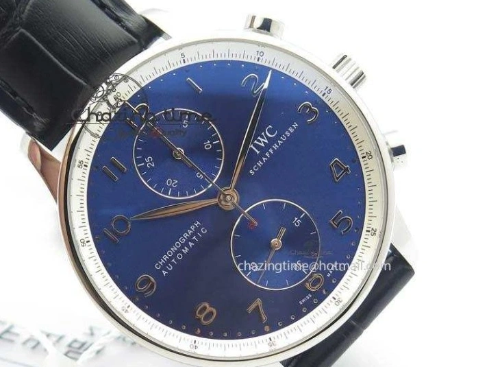 MIROTIME 0410 Portuguese Chrono IW371432 “Laureus” ZF 1:1 Best Edition On Black Leather Strap A79350 (Slim Movement) WaterResistant 7262